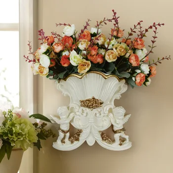 

European Angel Vase Creative Resin Vase Home Furnishing Decoration Technology Flower Shop Wedding Decoration Wall Sticker MJ807