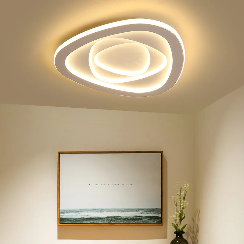 

Simple elegant modern led Ceiling Chandeliers For Living bedroom Home Dec lustre plafonnier White Chandeliers lights