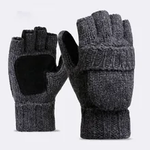 Мужские и женские тактические перчатки унисекс, зимние теплые перчатки для езды на велосипеде, уличные шерстяные матовые женские перчатки lHalf-Ringer