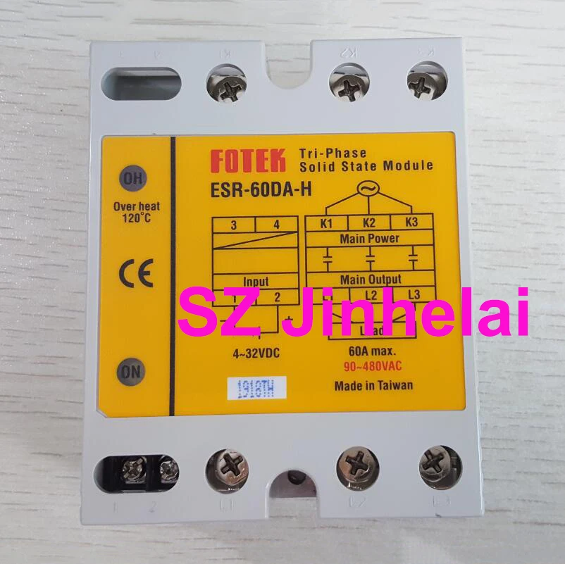 FOTEK ESR-60DA-H подлинный оригинальный мобильный телефон 3 фазы твердотельный модуль 60A 90-480VAC 4-32VDC