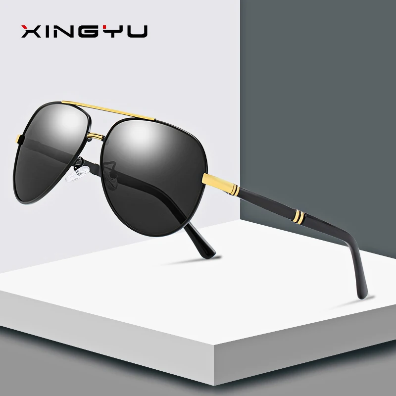 

XINGYU Classic Pilot Polarized Sunglasses For Men Fashion Metal Sun Glasses Women Black Driving Eyeglasses Goggle UV400 210