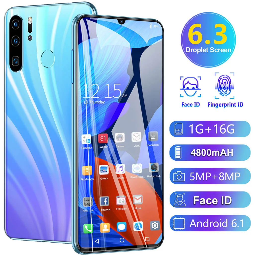 Лучшие продажи продуктов P40 PRO четырехъядерный 6,3 дюймов камера Android 6,1 1G+ 16G gps 3g мобильный телефон для звонков поддержка ЕС Прямая поставка