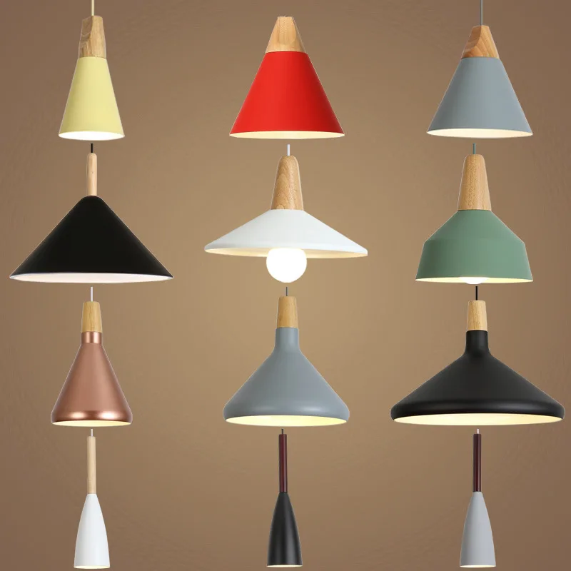

Northern European-Style Chandelier Solid Wood Small Droplight Simple Bar Lamp Library Single-head Creative Cool Japanese Style B