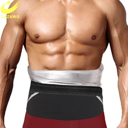 LAZAWG Mens Sauna Sweat Belt Body Shaper Corsets Belly Band Sport Girdle Waist Trainer Modeling Straps Stomach Wraps Fat Burner