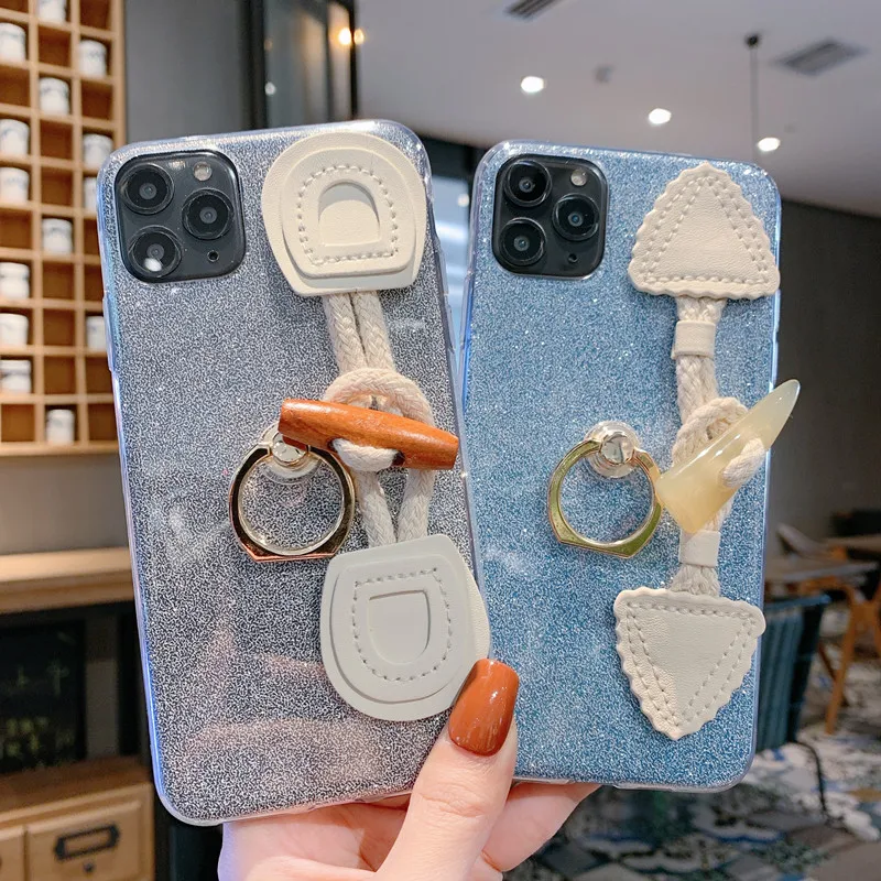 Мягкий блестящий чехол с объемным рожком для iphone X XR XS 11 Pro MAX 6S 6 7 8 Plus 4 5 SE 5C ProMax