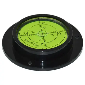 

90MM Universal Level Instrument Horizontal High Accuracy Bulls-eye Level Bubble Spirit Black Green With Mounting Holes