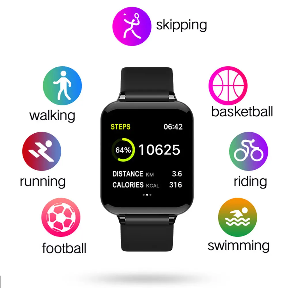 B57 Smartwatch IP67 мониторинг сердца несколько спортивных модель фитнес трекер smartwatch