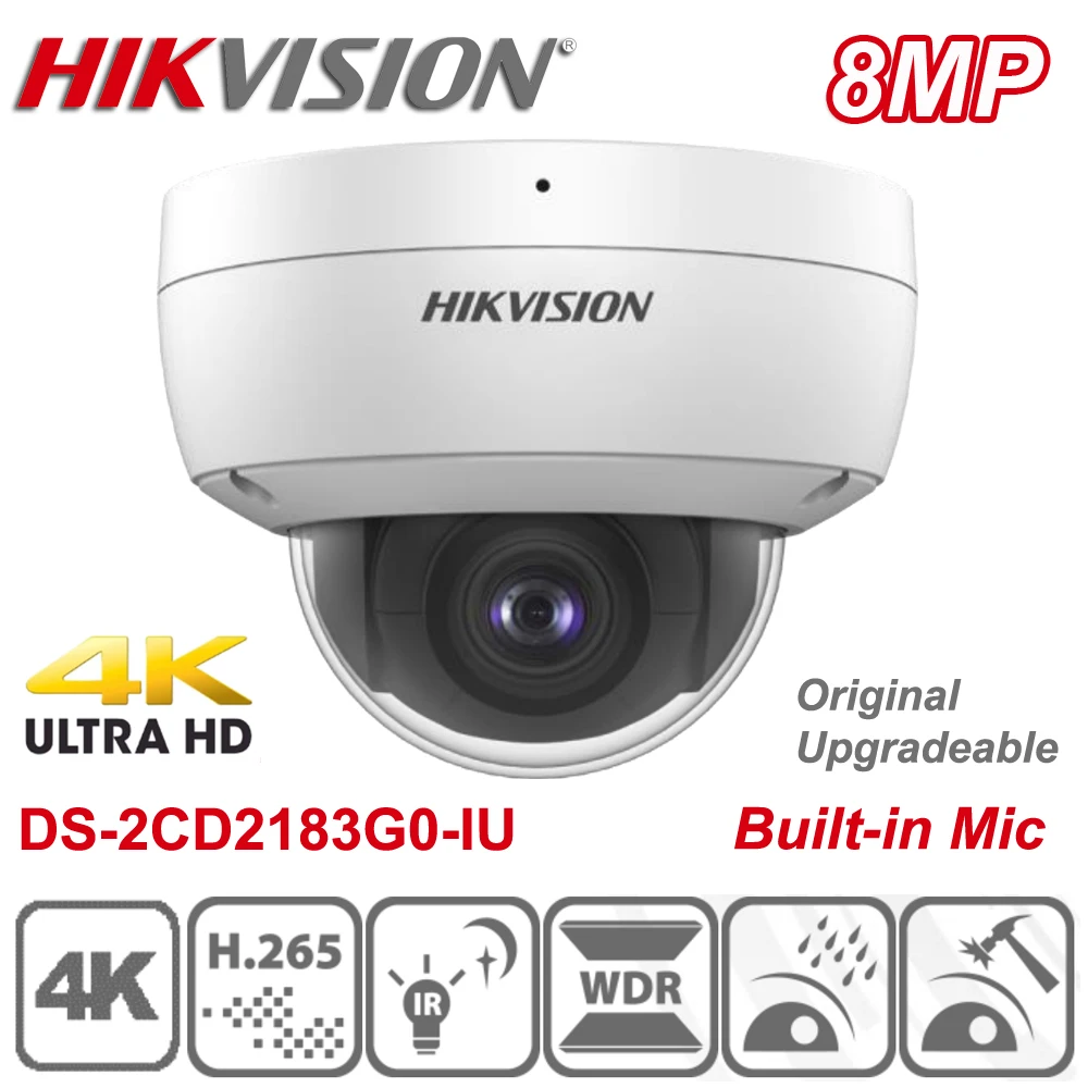 Купольная камера Hikvision DS-2CD2183G0-IU оригинальная на базе DS-2CD2185FWD-IS 8 Мп POE 4K HD ИК