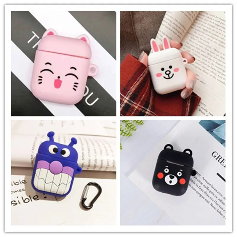 

Earphone Case For Airpods Case Silicone Cute Cartoon Soft Headphone Case for Apple Air pods Earpods Cover 3D Accessories