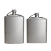 260ml/200ml Titanium Flask Wine Hip Flagon with Screw Cap Clip Ultralight Hydration Flat Bottle with Ti Funnel for Camping 1