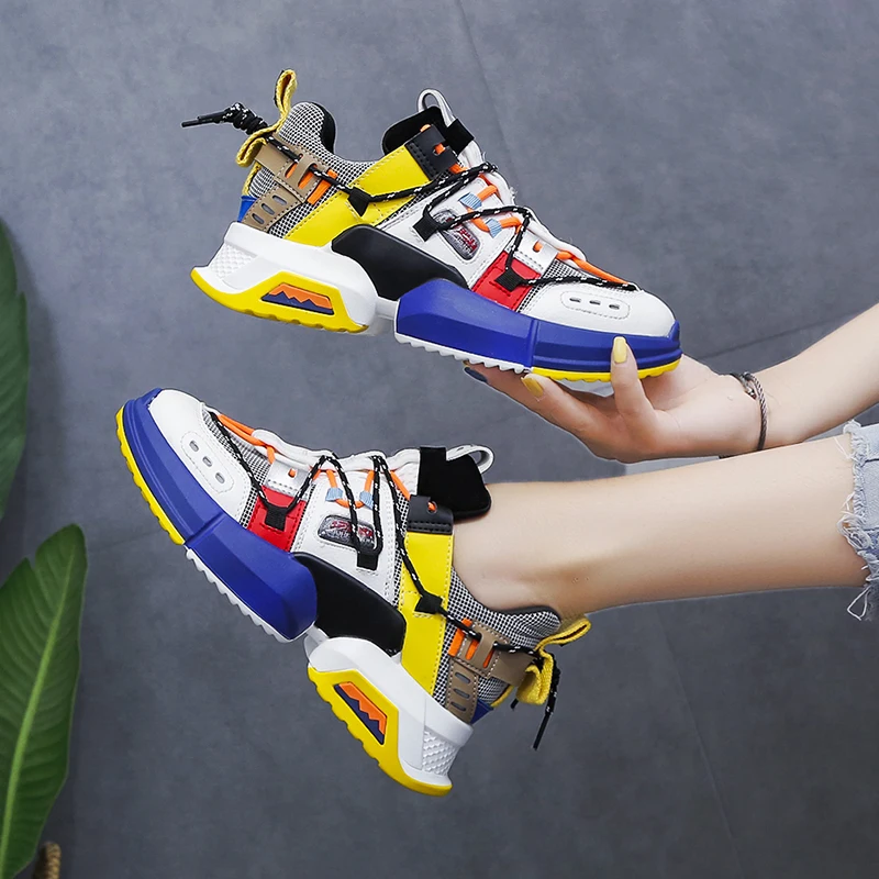 

2019 Korean version of the new in color matching old shoes women's fashion sports shoes casual breathable running shoes Harajuku