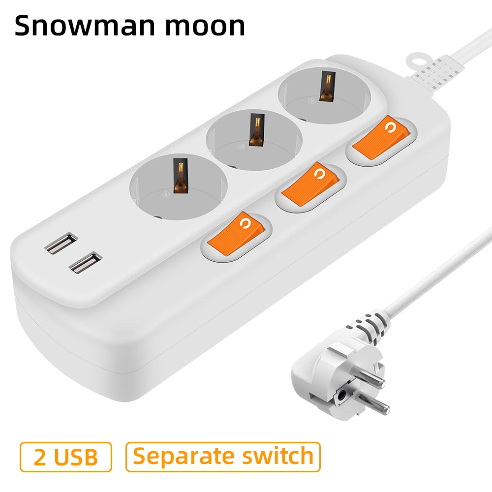 Штепсельная Вилка EU USB настенная домашняя электрическая розетка с