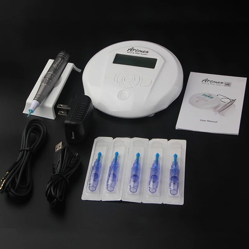 

New Artmex V6 Panel Control Tattoo Machine For Permanent Makeup Eyebrows Lip Tattoo MTS PMU System Micropigmentation Device DHL