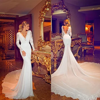 

2019 new European and American women's dress Amazon cross border popular sexy deep V open back dress long skirt