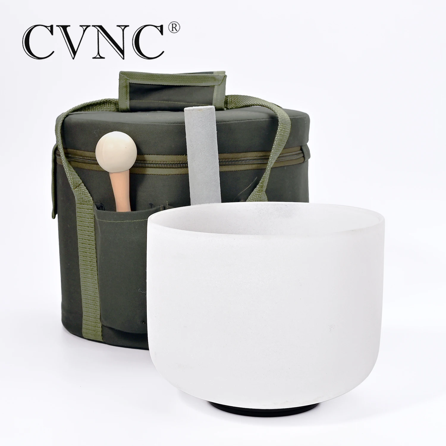 

CVNC 440Hz or 432Hz 12" Note CDEFGAB any one Note Frosted Quartz Crystal Singing Bowl with free Carry Bag