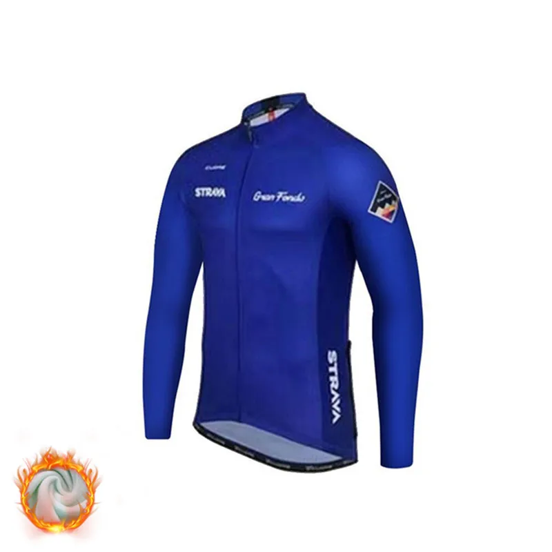 Зимние велосипедные комплекты Strava, Ropa Ciclismo Invierno, Джерси, костюмы, термальный флис, комплекты одежды для велоспорта, велосипед MTB, Триатлон, облегающий костюм - Цвет: Winter bike shirts9