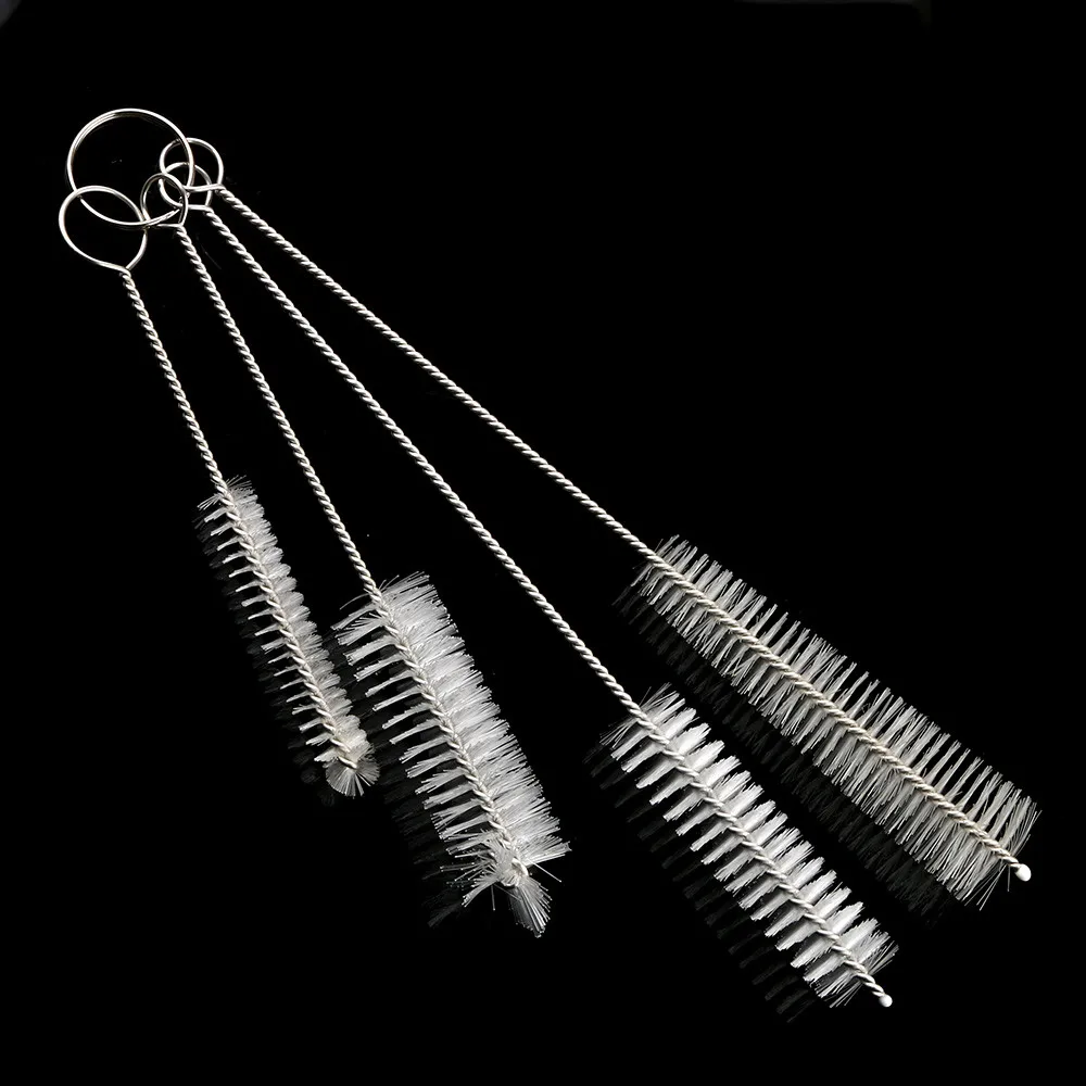 Cepillos de limpieza multifuncional para botellas, cepillo de nailon para lavar y beber, para limpieza del hogar, 4 unids/lote, # W2G