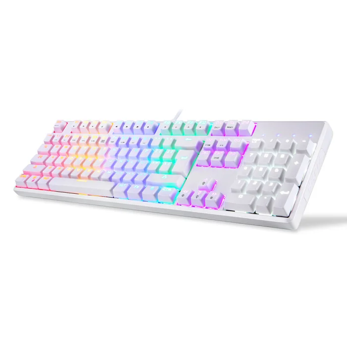 Горячая USB Проводная игровая механическая клавиатура RGB подсветка 104 ключи анти-ореолы клавиши BUS66