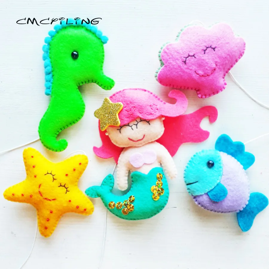 Patchwork Soft Felt Fabric For Needlework DIY Sewing Dolls Crafts Polyester Cloth 6 Pcs/Lot 45cm*55cm felt fabric sheet