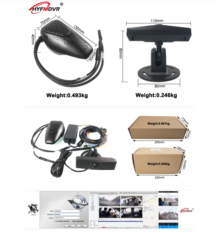 HYFMDVR с фабрики 4g Мобильный цифровой видеорегистратор GPS удаленный хост видеонаблюдения+ adas+ износ автомобиля Спецификация+ usb к rs232-4pcs