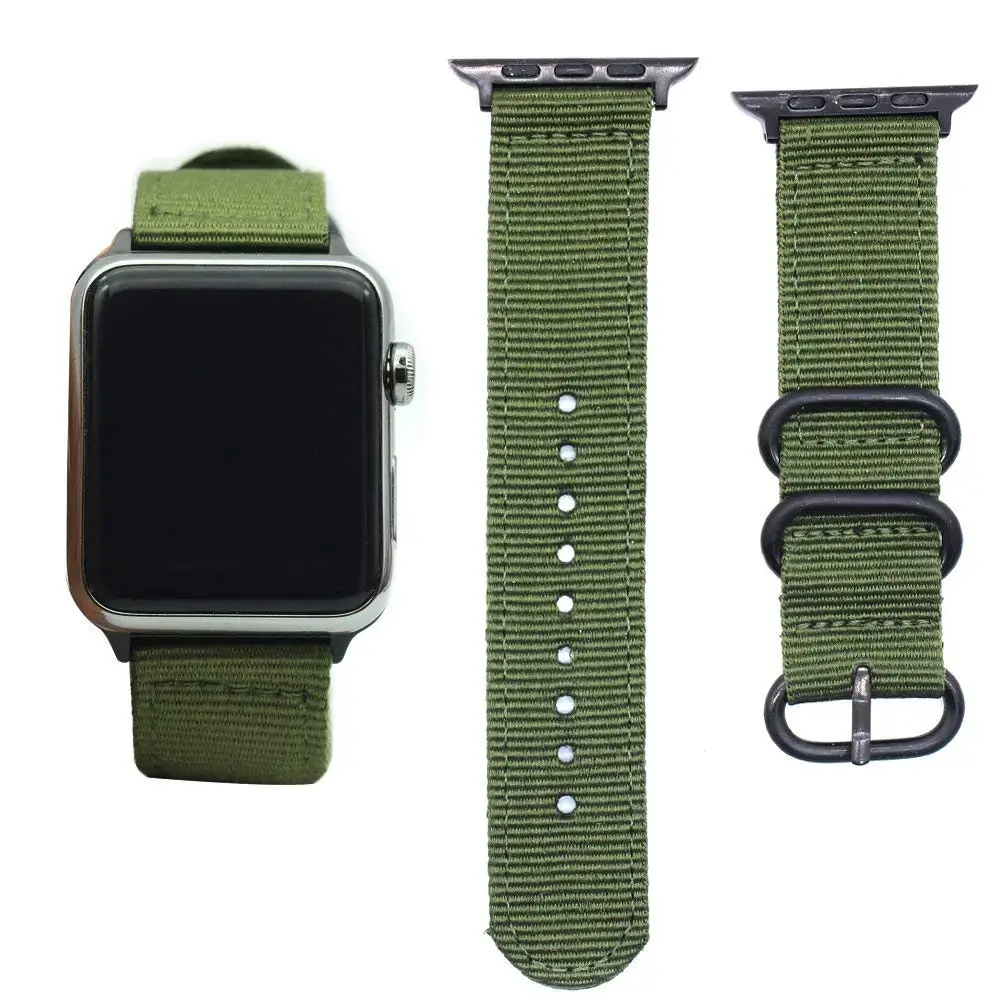 38 мм/42 мм, ремешок для часов Apple Watch, ремешок для часов серии 1, 2, 3, браслет на запястье, ремешок для часов Apple Watch, 4 ремешка - Цвет: Green