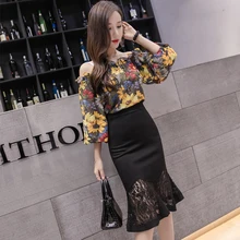 Новинка, летняя модная женская юбка, плиссированная, из кусков, кружевная, элегантная, черная, 3330