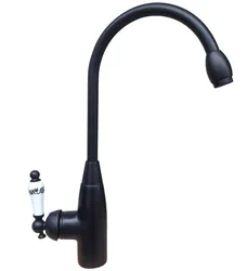 Black Oil Rubbed Brass Bathroom Kitchen Basin Sink Faucet Mixer Tap Swivel Spout Single Lever One Hole Deck Mounted msf109
