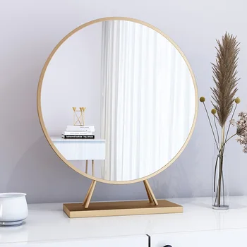 

Adjustable Light Desktop Makeup Mirror Sticker Wall-mounted Dressing Makeup Mirror Illuminated Cosmetic Table Mirror With Light