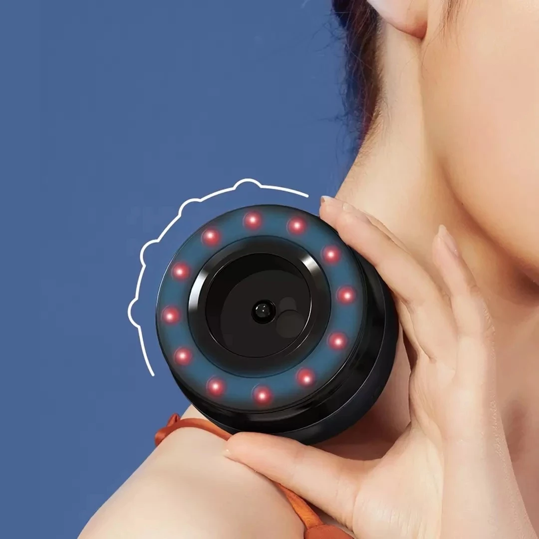 Portable Left Point Intelligent Cupping Massager Vacuum Suction Cups Magnet Therapy Guasha Scraping Heating Massage_voghion.com