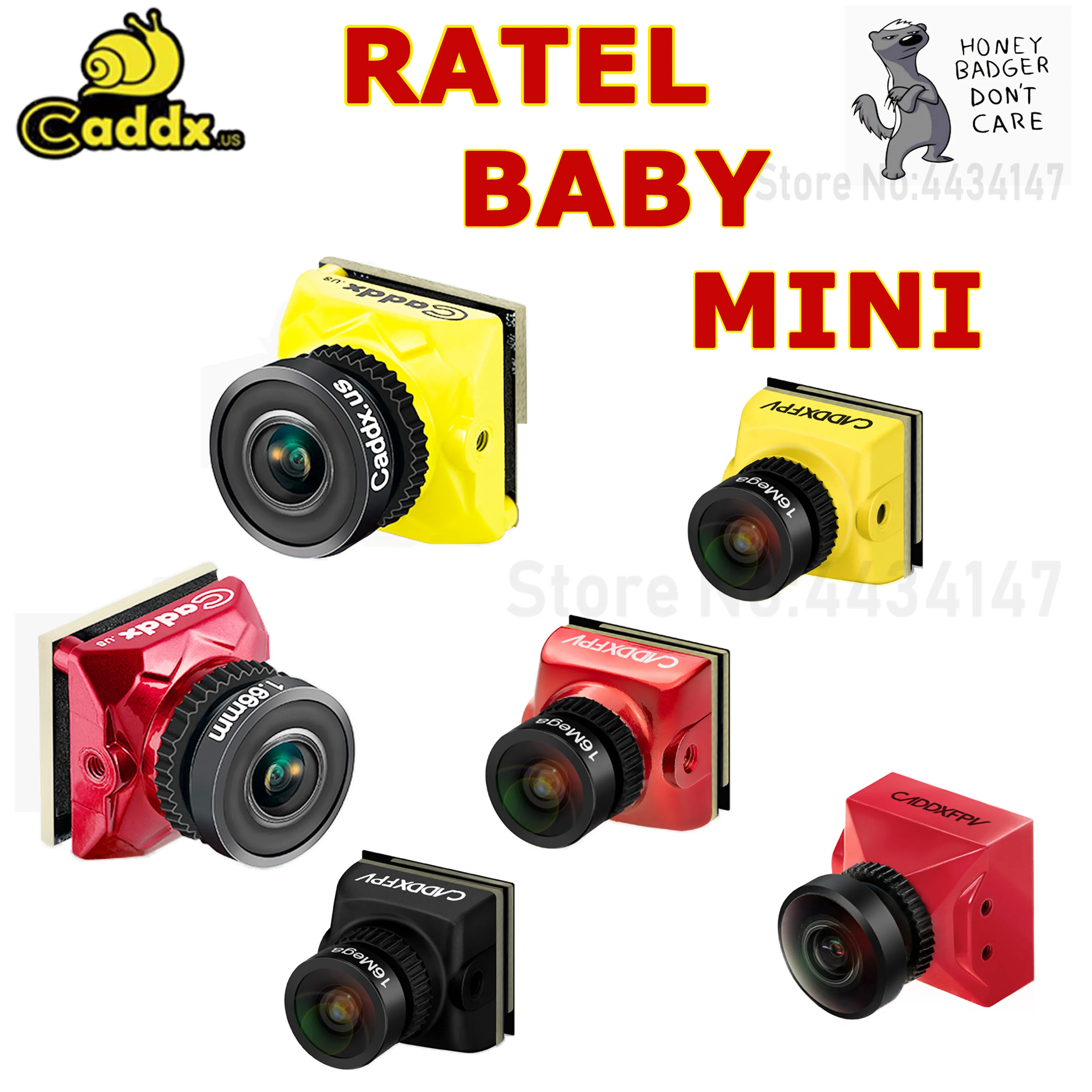 Caddx детский Ratel / RATEL 1/1.8 ''Starlight HDR OSD 1200TVL 16:9 4:3 NTSC/PAL объектив 1 66 мм/2 мм FPV камера