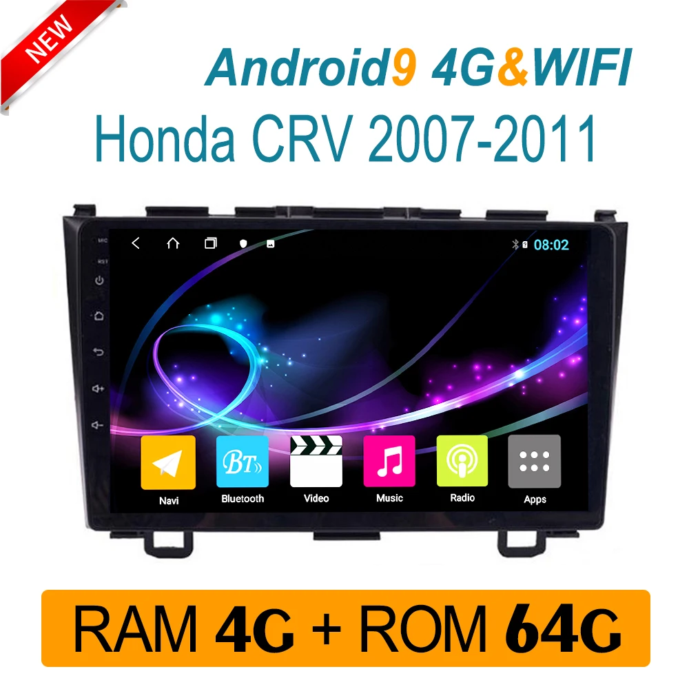 Автомобильный DVD плеер 4 Гб ОЗУ для honda CRV 2007 2011 мультимедийная система аудио