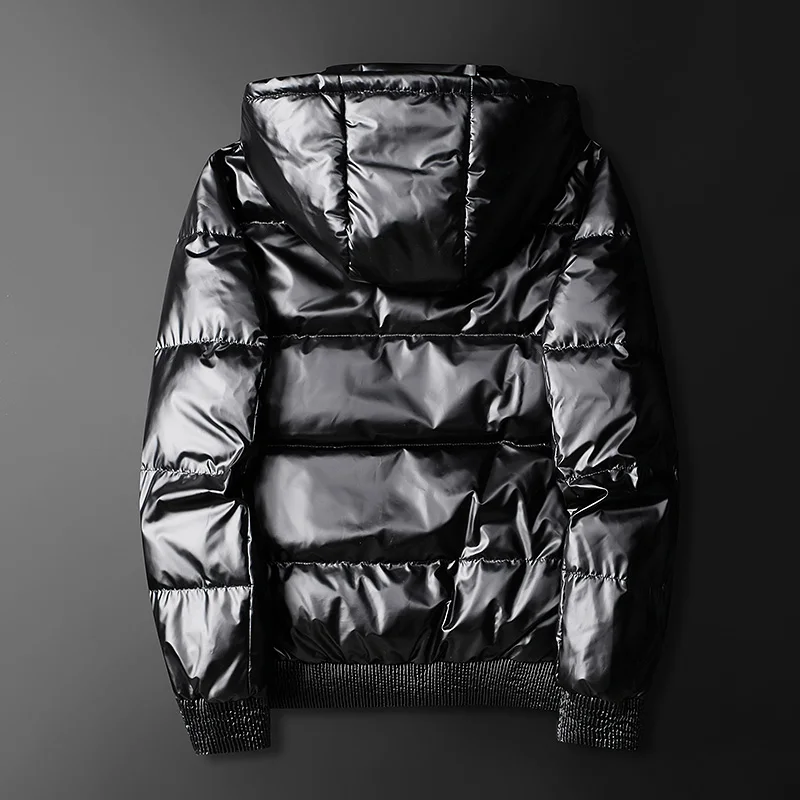 Высококачественная Мужская куртка на утином пуху, Ультралегкая зимняя куртка, модная брендовая Повседневная парка, толстые теплые пуховые пальто с капюшоном, зимняя одежда