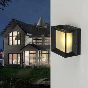オンライン 5 個 5 ワット防水 IP66 正方形ゲートドアライト現代 Led 階段バルコニー庭屋外壁ランプ AC85-265V