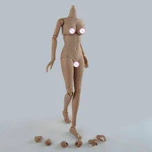 Figura de acción 1/6 Piel de trigo, busto grande, cuerpo femenino, 12 pulgadas, medio sin costuras, Super Flexible