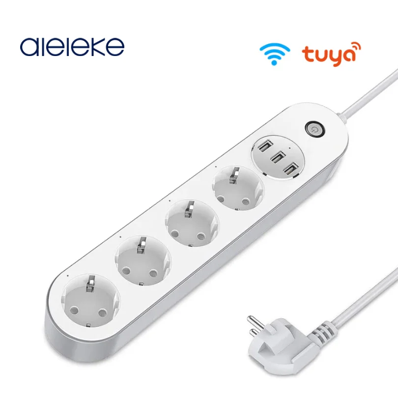 

Удлинитель настенный Универсальный с 3 USB-портами и голосовым управлением