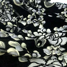 Платье для вечеринки ткань флокированные DIY сгореть шелк Чонсам мягкий цветок материал Свадьба косплей ткань для одежды