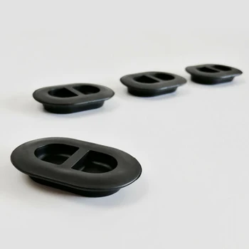 

Pan Drain Plug Rubber plug 4 Pieces Black Rubber Accessories Oval High quality