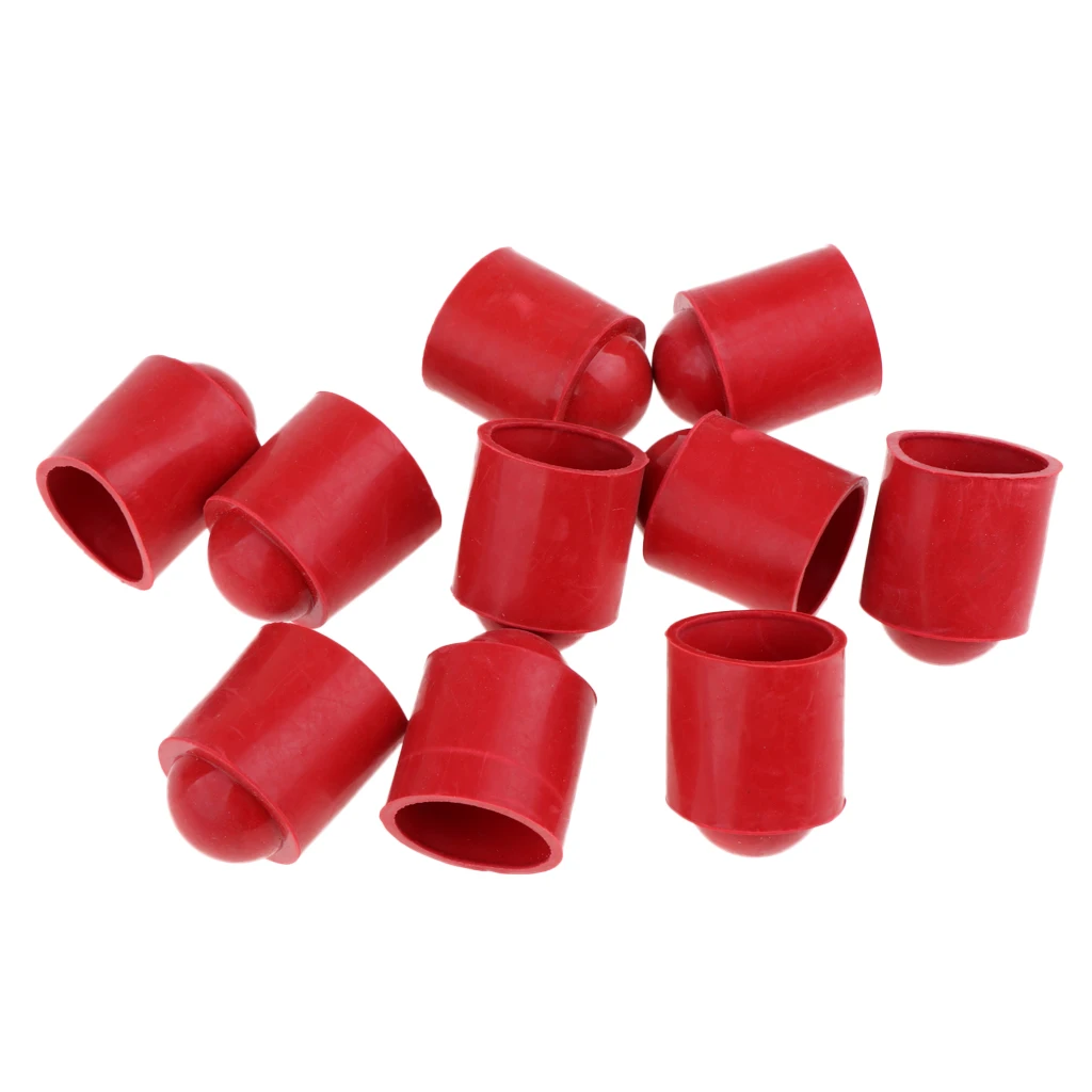 10 Count Pool Cue Tip Cover Protective Cap Billiard Stick Rubber Protector Cues Accessories
