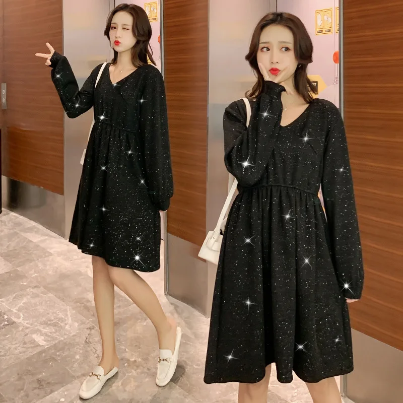 

Maternity Clothes Online Celebrity 2020 Spring Graceful Liangsi Dress Pregnant Women Dress