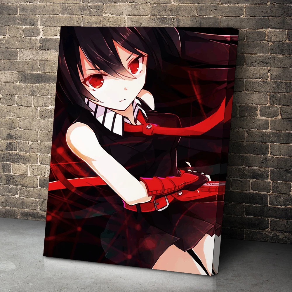 HD Printed Anime Canvas Painting Attack On Titan Mikasa Ackerman Pictures  Poster Wall Art Home Decor Modular Living Room Framed