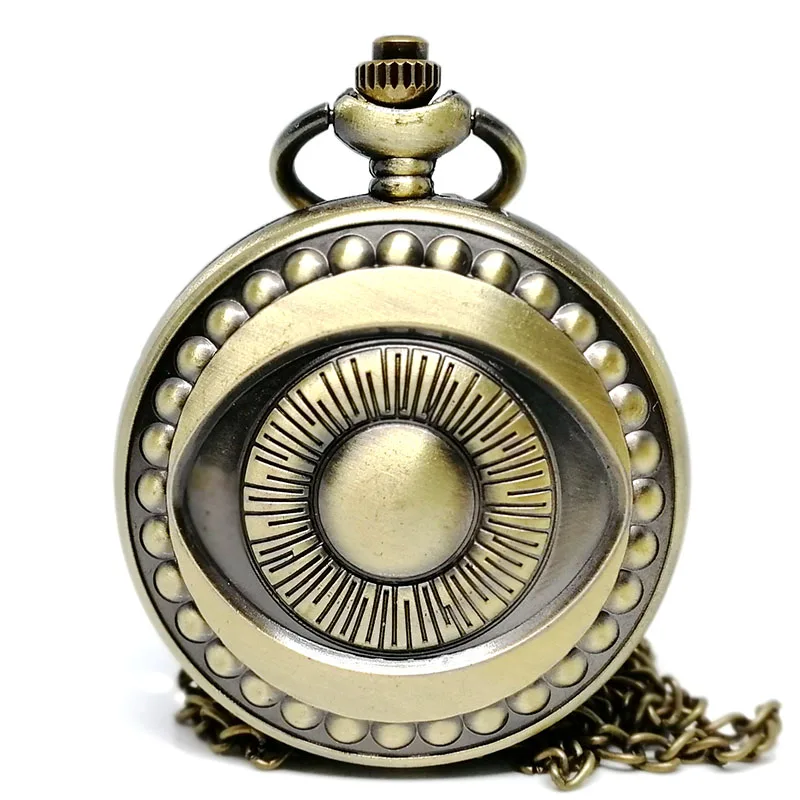 Античный сглаза Мужские Женские кварцевые карманные часы Аналоговые кулон 80 см ожерелье цепь relogio de bolso подарок для мальчиков девочек