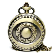 Античный сглаза Мужские Женские кварцевые карманные часы Аналоговые кулон 80 см ожерелье цепь relogio de bolso подарок для мальчиков девочек