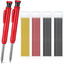 

NEW-Solid Carpenter Pencil 2 Carpenter Pencils 24 Mechanical Pencil Refill Construction Woodworking Marker for Architect