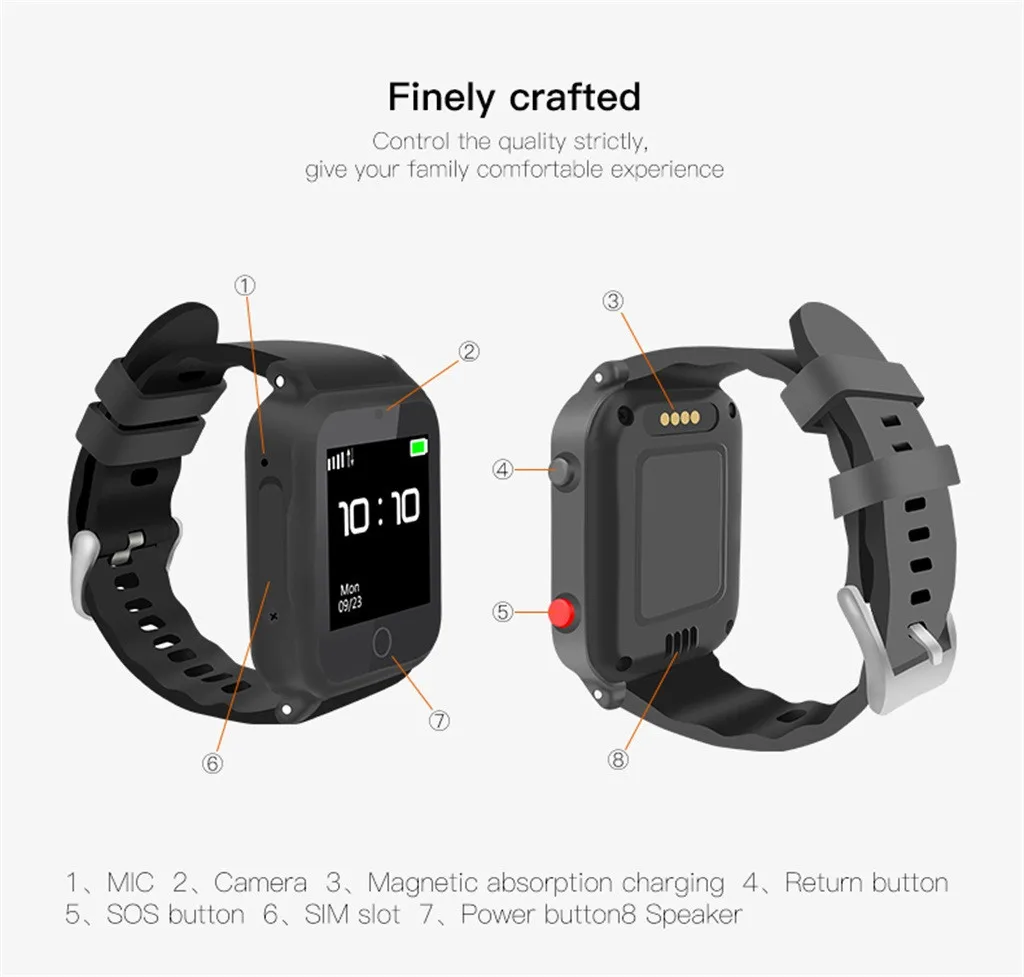 Смарт часы для мужчин цветной дисплей 1 54 дюйма HD IPS позиционирование пожилых