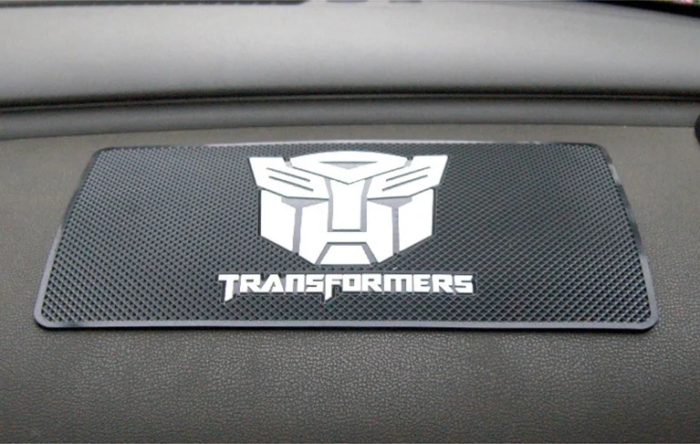 Transformers Большой размер 27x15 см автомобильный коврик для телефона нескользящий коврик Липкий Коврик Противоскользящий Коврик Большой Авто Стайлинг автомобильные аксессуары для телефона MP4 gps ключ - Название цвета: Transformers
