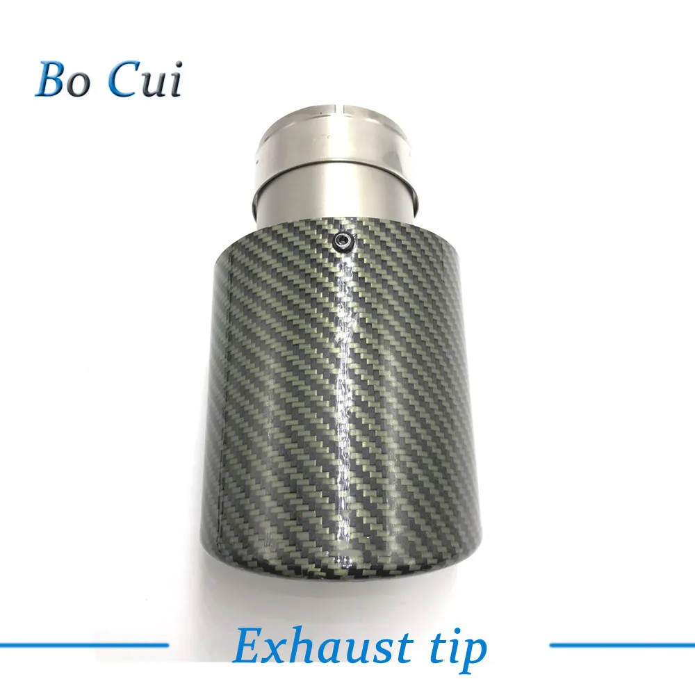 

One pcs Akrapovic Exhaust Tip 63mm Inlet (89mm Outlet) Glossy Green Carbon Fiber Exhaust Tip Muffler