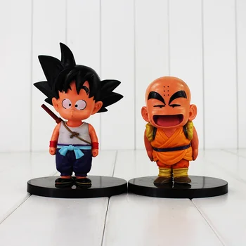 

2 Style Dragon Ball Z Child Son Goku and Kuririn Krillin PVC Action Figures Collectible Model Toy free shipping