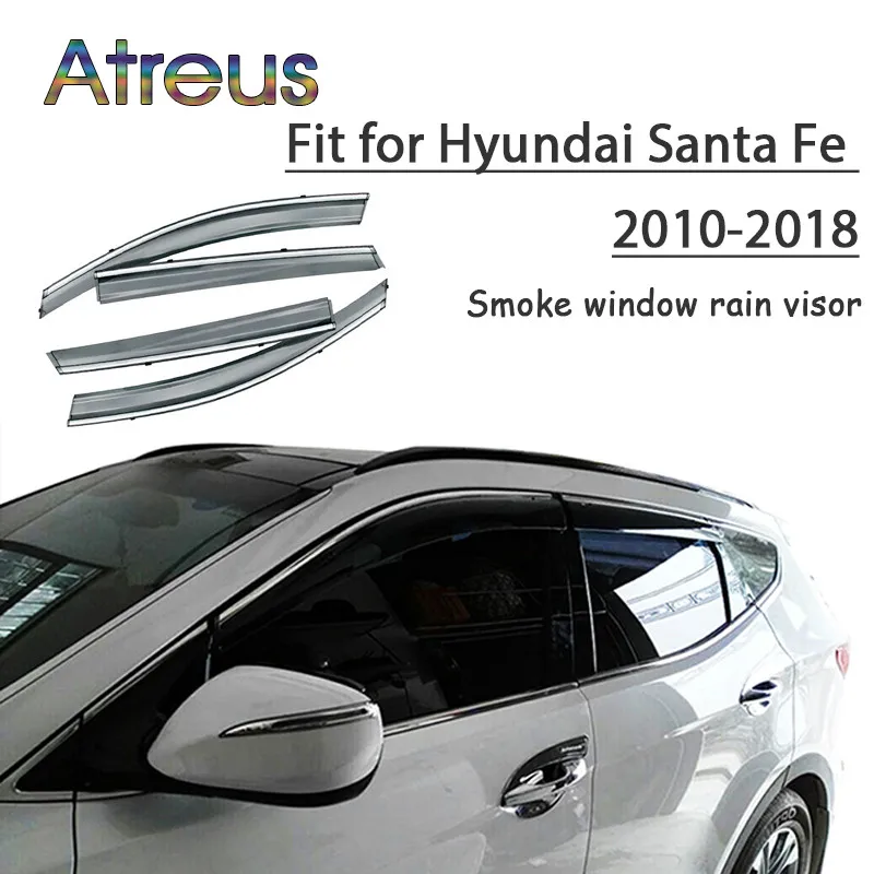 Atreus 1 комплект ABS для 2010 2012 Hyundai Santa Fe Аксессуары Автомобильные дефлекторы от