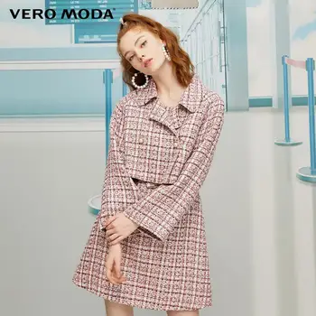 

Vero Moda Women's Vintage Style Short Tweed Pearl-like Buttons Coat | 319409506