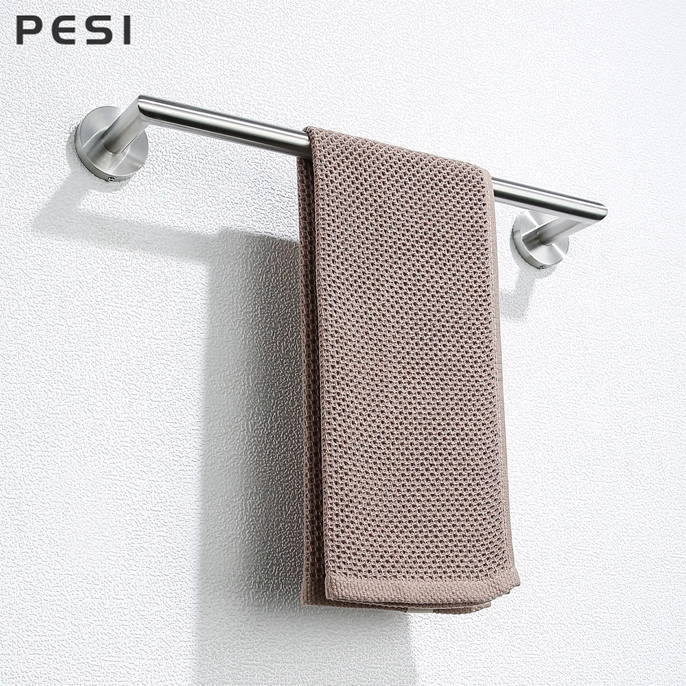 Wall Mounted Bathroom Accessories Sets Robe Hook Towel Bar Rail Rack Shelf Toilet Paper Holder 304 Stainless Steel Brushed Steel